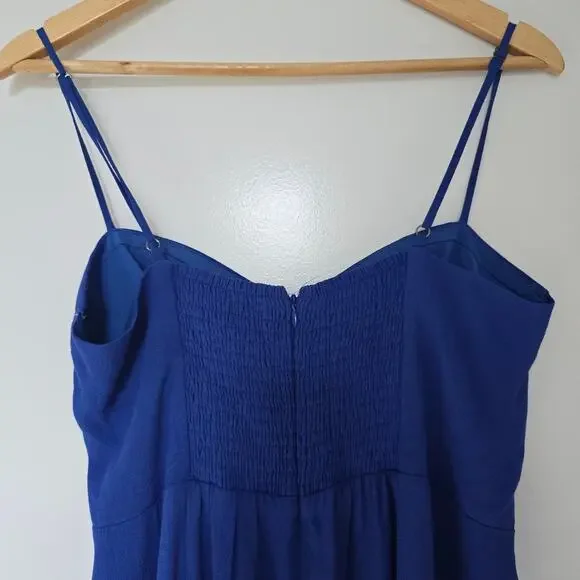 Aritzia Sunday Best Viola Bustier Midi Slip Dress Royal Blue Size M - Picture 8 of 11